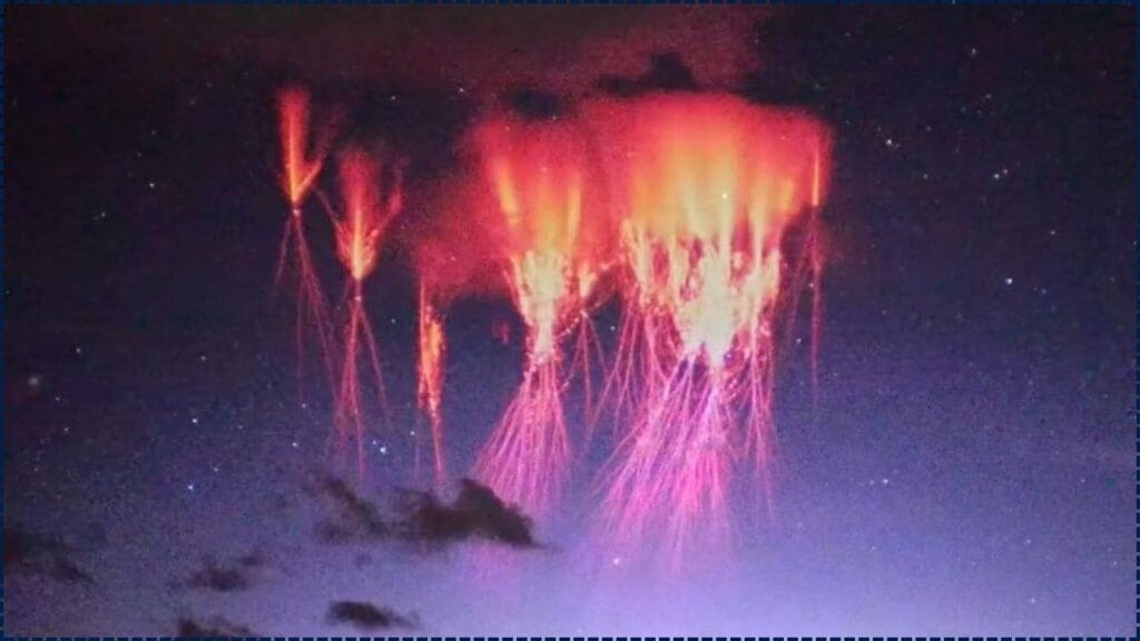 Astronaut Captures Rare ‘Red Jellyfish’ Lightning Phenomenon Over North America 1 Astronaut Captures Rare ‘Red Jellyfish’ Lightning